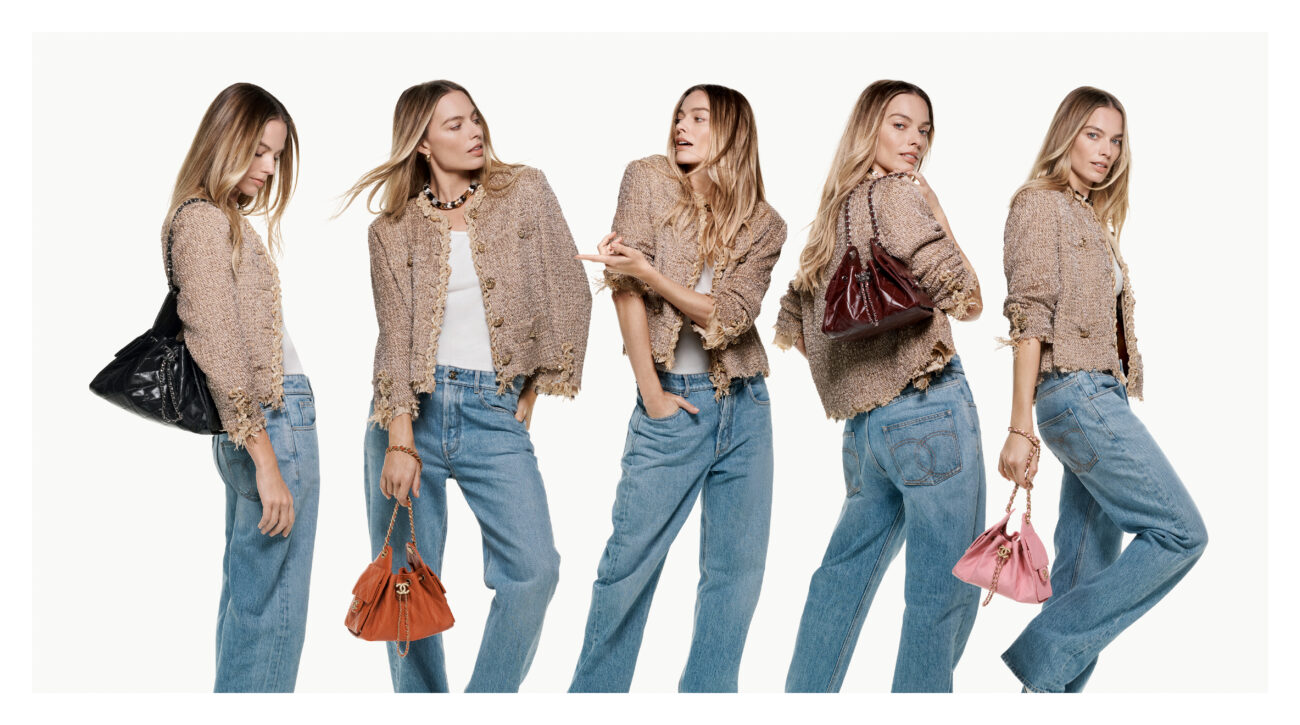 Margot Robbie stars in the CHANEL 25 handbag campaign 2026 directed by Michel Gondry in Paris