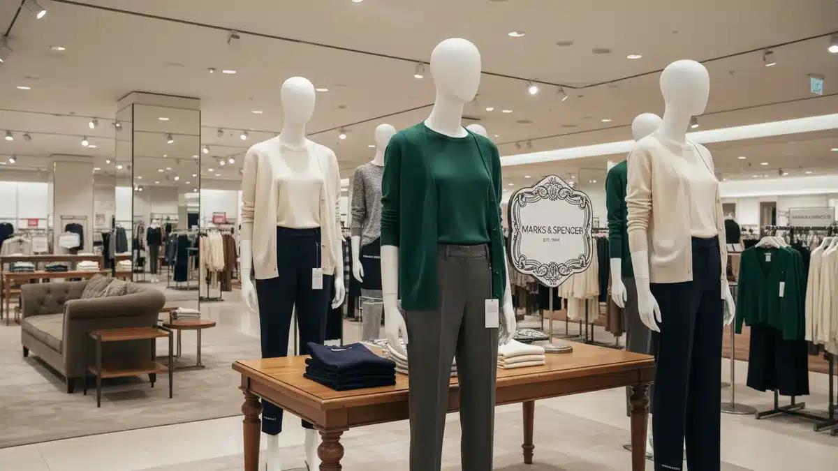 Marks and Spencer womenswear display at Nordstrom US store launch 2026