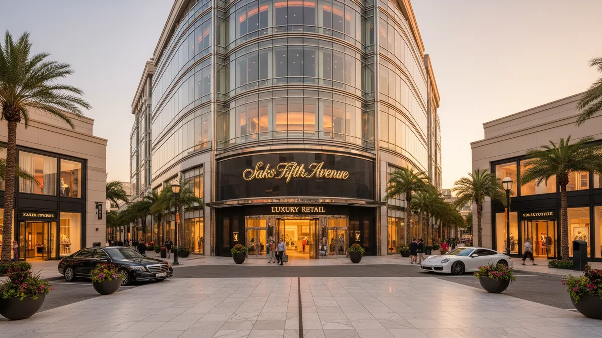 Saks Fifth Avenue luxury department store exterior facade