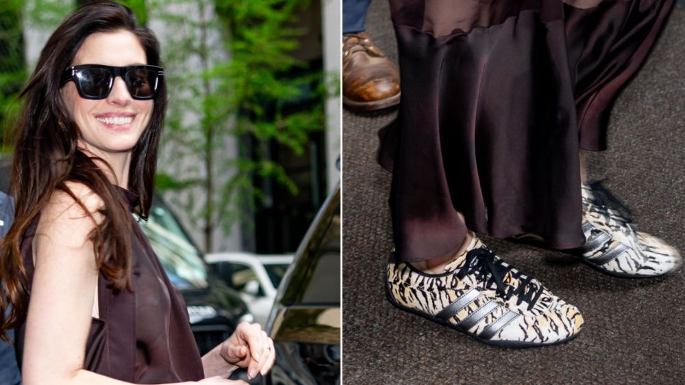 Anne Hathaway Adidas Tokyo Zebra Sneakers: $100 Street Style April 2026