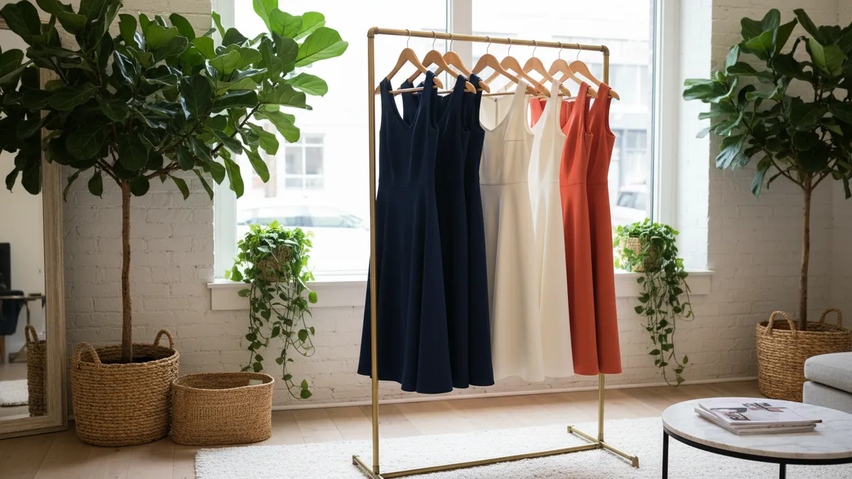 Timeless summer cocktail dresses in classic silhouettes and elegant colors