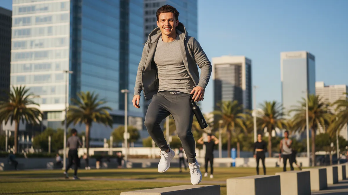Tom Holland global partner with Vuori activewear brand