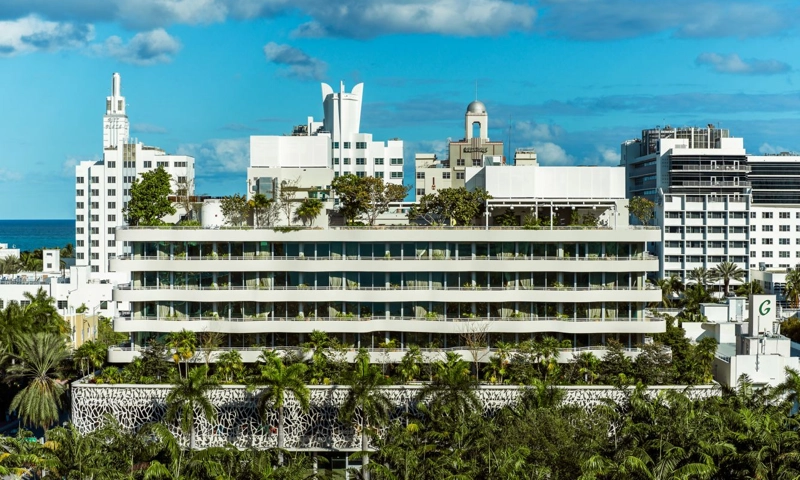 Vilebrequin La Plage Miami rooftop beach club at the Unframed hotel